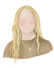 Watercolor illustration of Laney Mangan